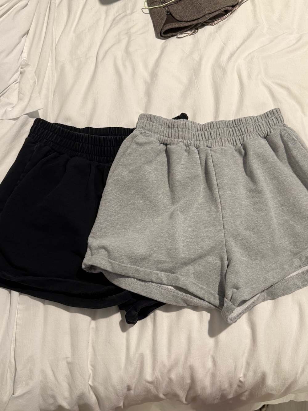 Meshki Athletic Lounge Shorts — Black & Light Gray